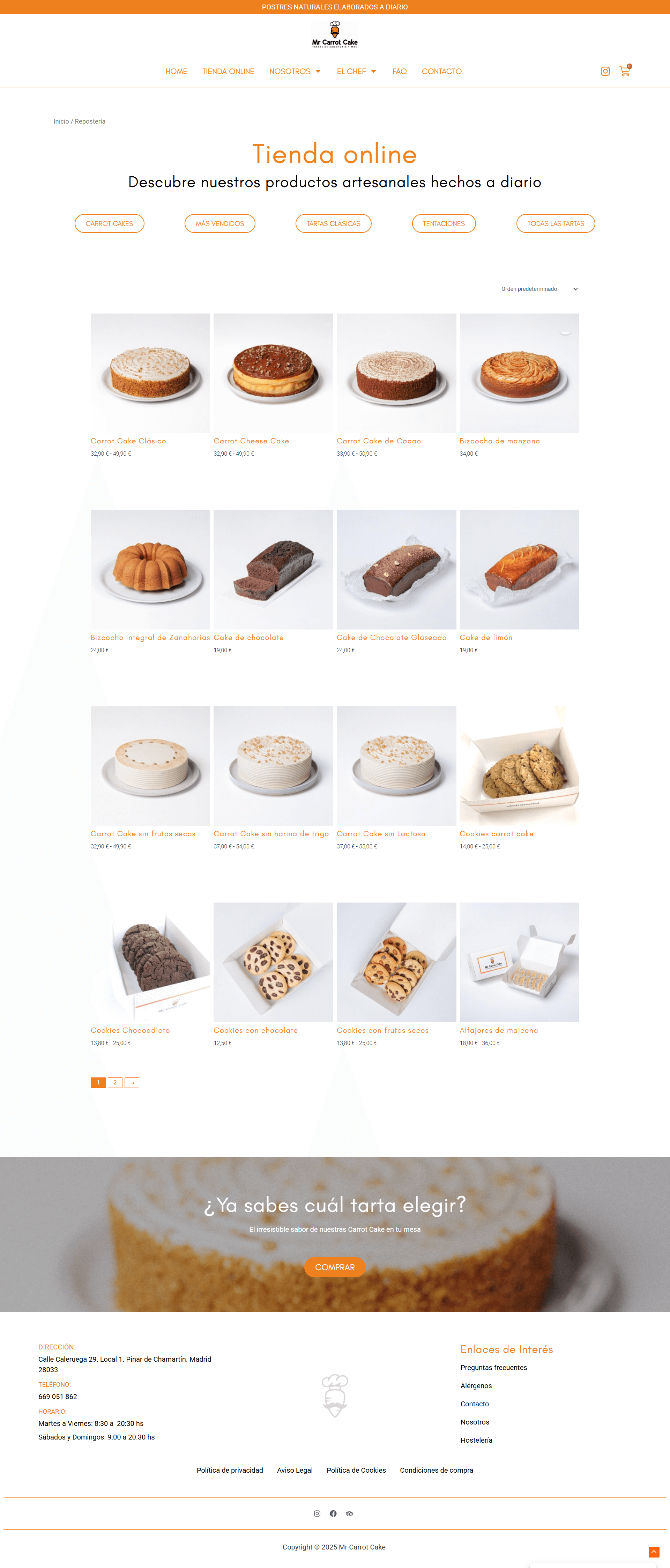 Catálogo de productos